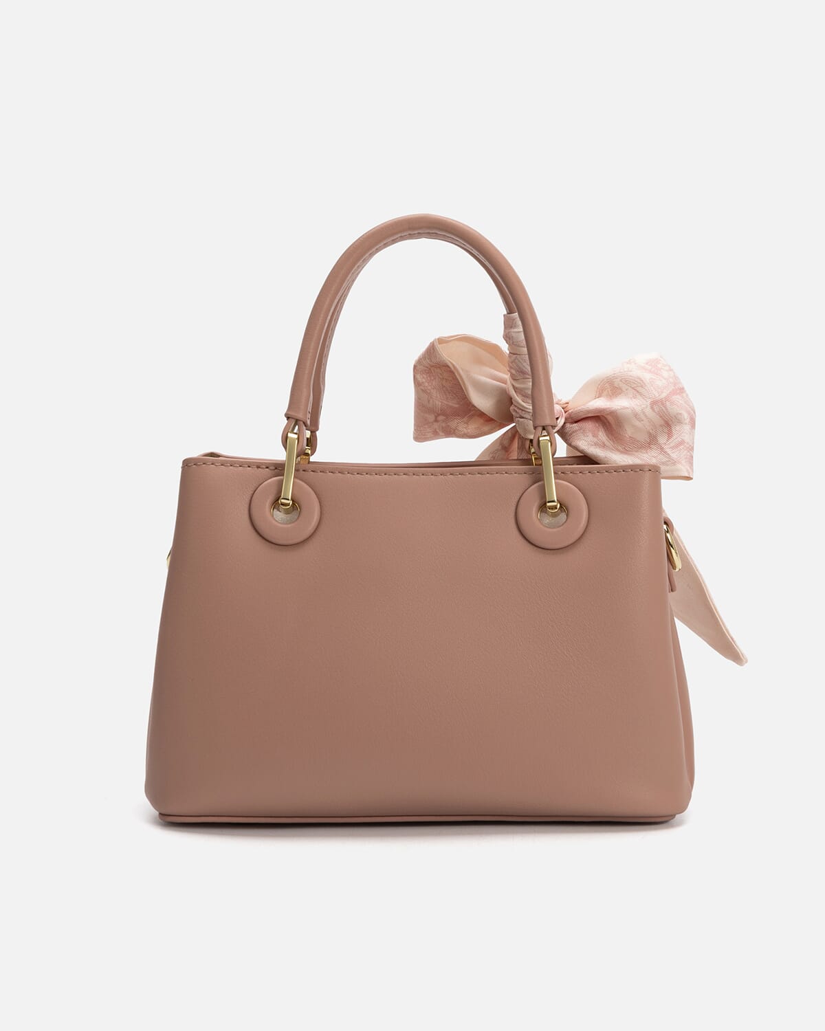 شنطة نسائية بتصميم مميز بلون وردي